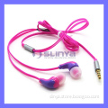 3.5mm Flat Headphone in-Ear Earphone with Mic for Smartphone